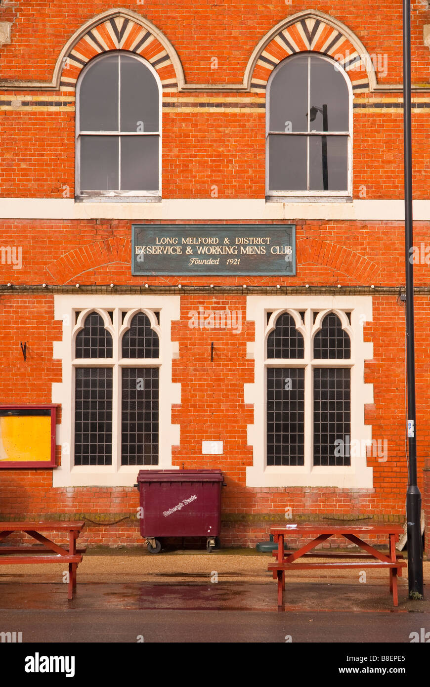 Lange Melford & Bezirk Ex-service und Arbeitsbedingungen Mens Club in Long Melford, Suffolk, Uk Stockfoto