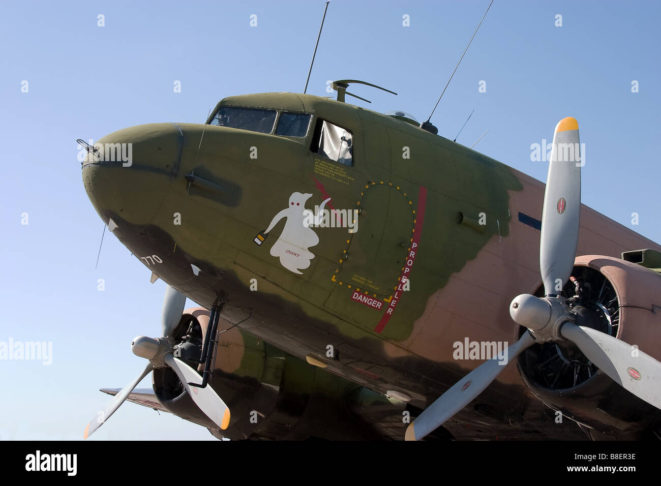 C47 Spuk auf dem Display an Airshow. Stockfoto