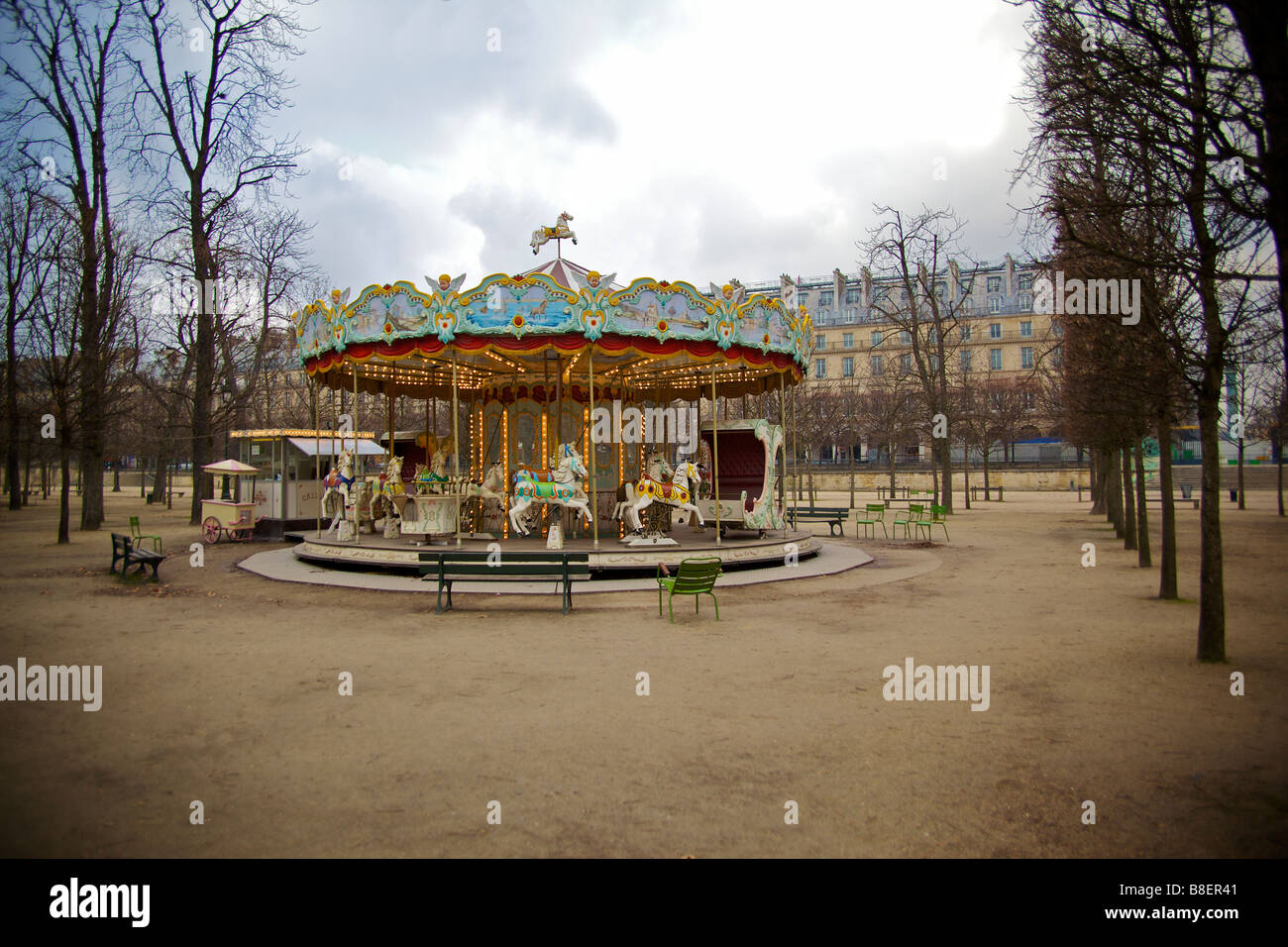 Merry Go Round im Jardin des Tuileries Stockfoto
