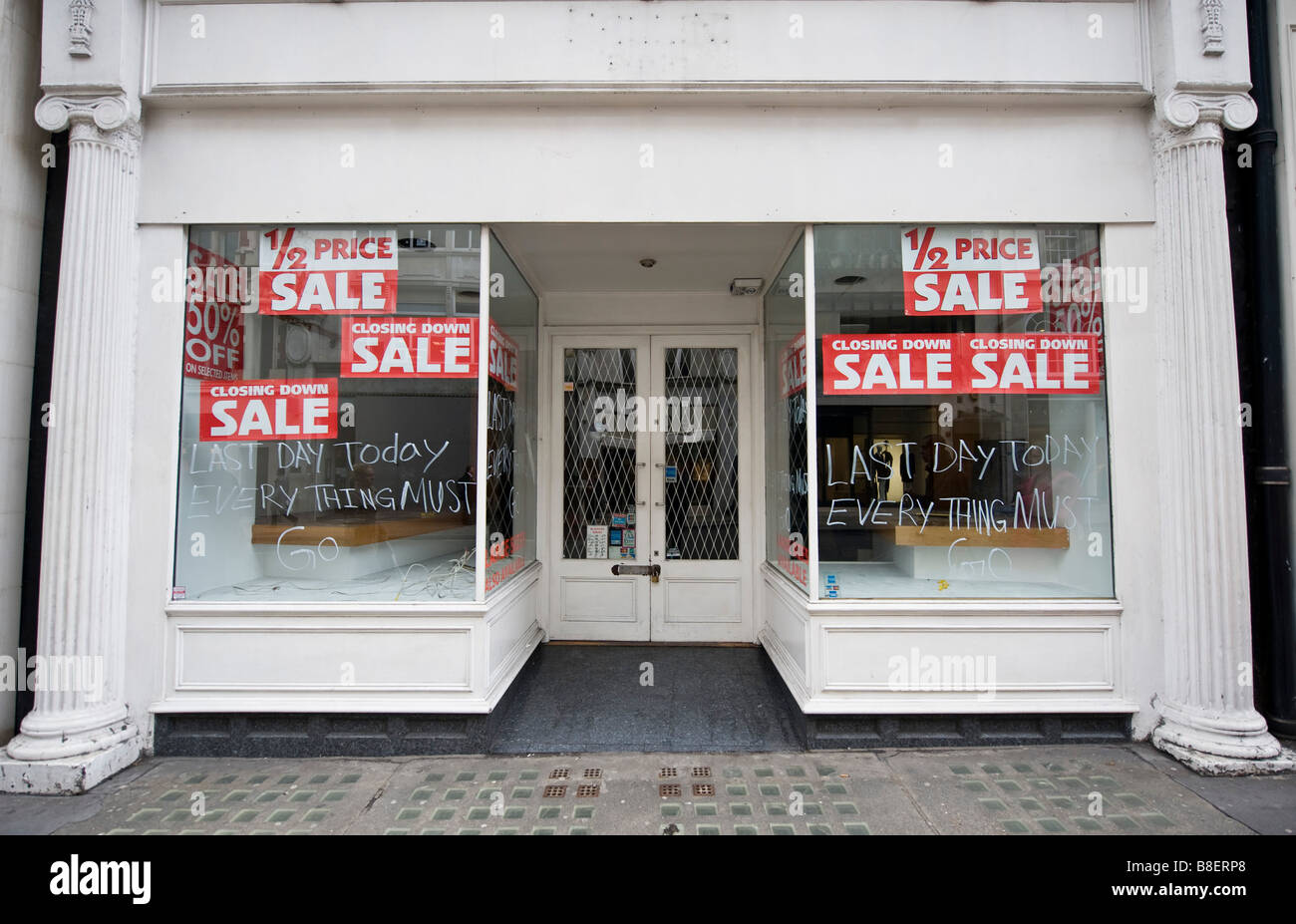 Leeren Geschäftslokalen London Stockfoto
