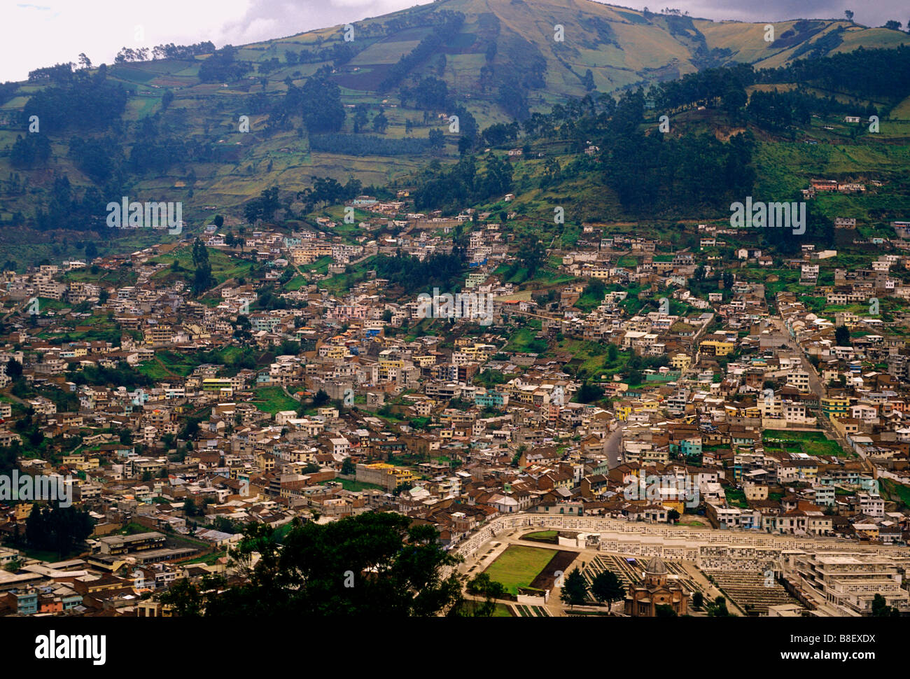 Ansicht von oben, Übersicht, Blick vom Panecillo Hügel Panecillo Hill, Quito, Provinz Pichincha, Ecuador, Südamerika Stockfoto