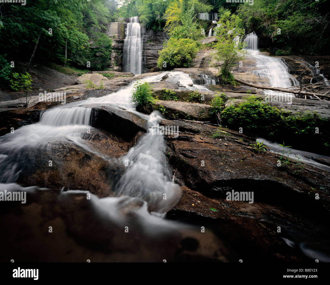 SOUTH CAROLINA - Twin Falls im Pickens County. Stockfoto