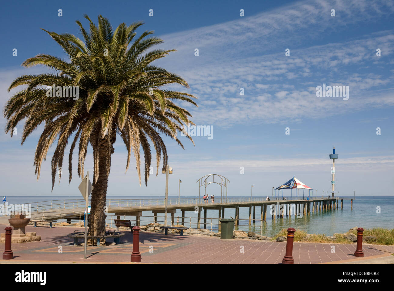 Brighton Pier an der Küste von Adelaide Stockfoto