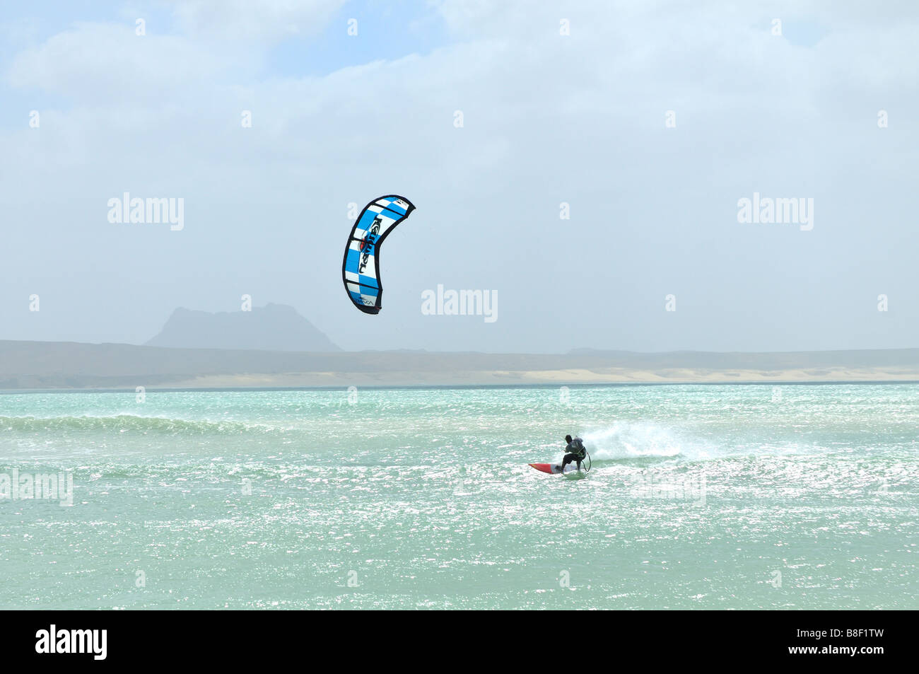 Kite Surfer, Boa Vista Island, Republik Kap Verde Stockfoto