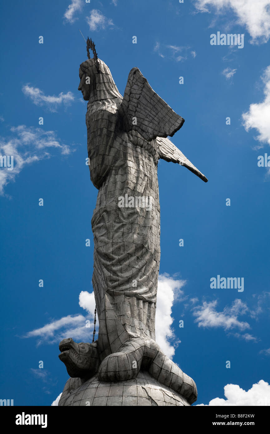 La Virgen de Quito, El Panecillo, Quito, Ecuador Stockfoto