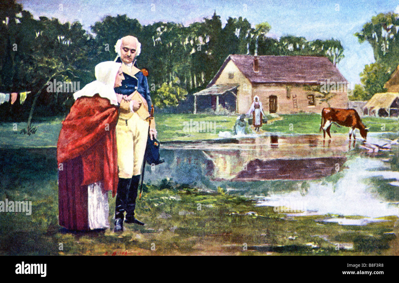 George Washington und seine Mutter Stockfoto