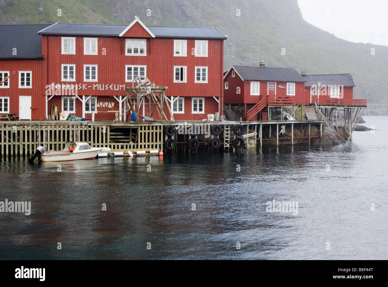 Lofoten Stockfisch Museum in Å, Fischerdorf auf Moskenesøya Island, Lofoten Inseln, Nordland, Norwegen, Skandinavien, Europa Stockfoto