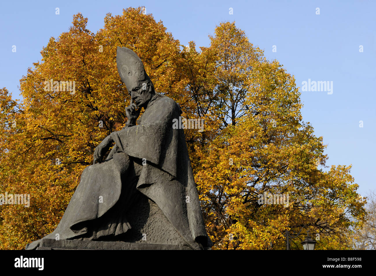 Statue von Kardinal Stefan Wyszynski, Warschau, Polen Stockfoto