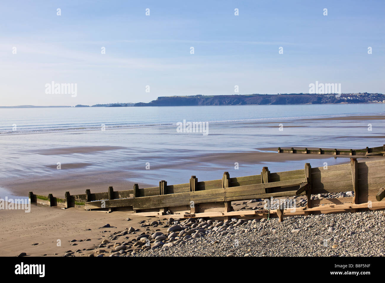 Amroth Strand im Pembrokeshire Wales Stockfoto