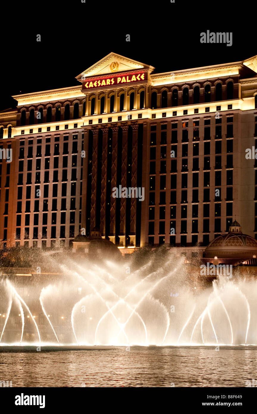 Caesars Palace Hotel Brunnen Show, Las Vegas, Nevada Stockfoto