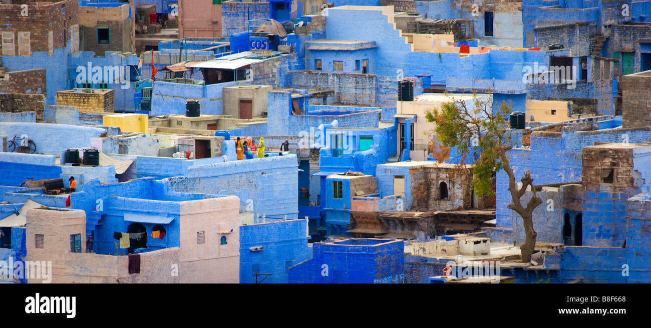 City View Jodhpur Rajasthan Indien Stockfoto