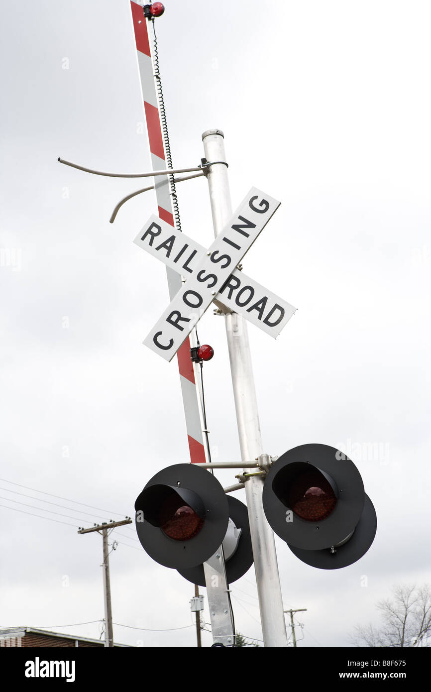 Rail Road Crossing Stockfoto
