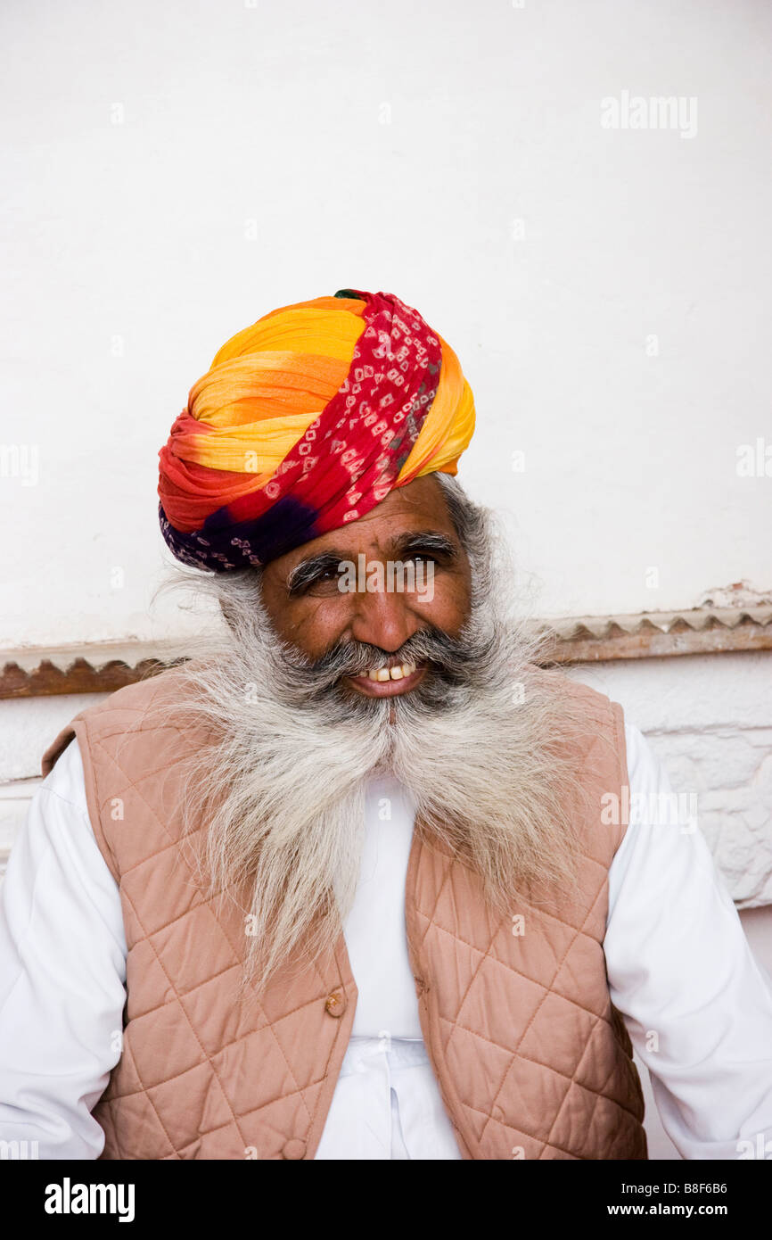Indischer Mann Jodhpur Rajasthan Indien Stockfoto