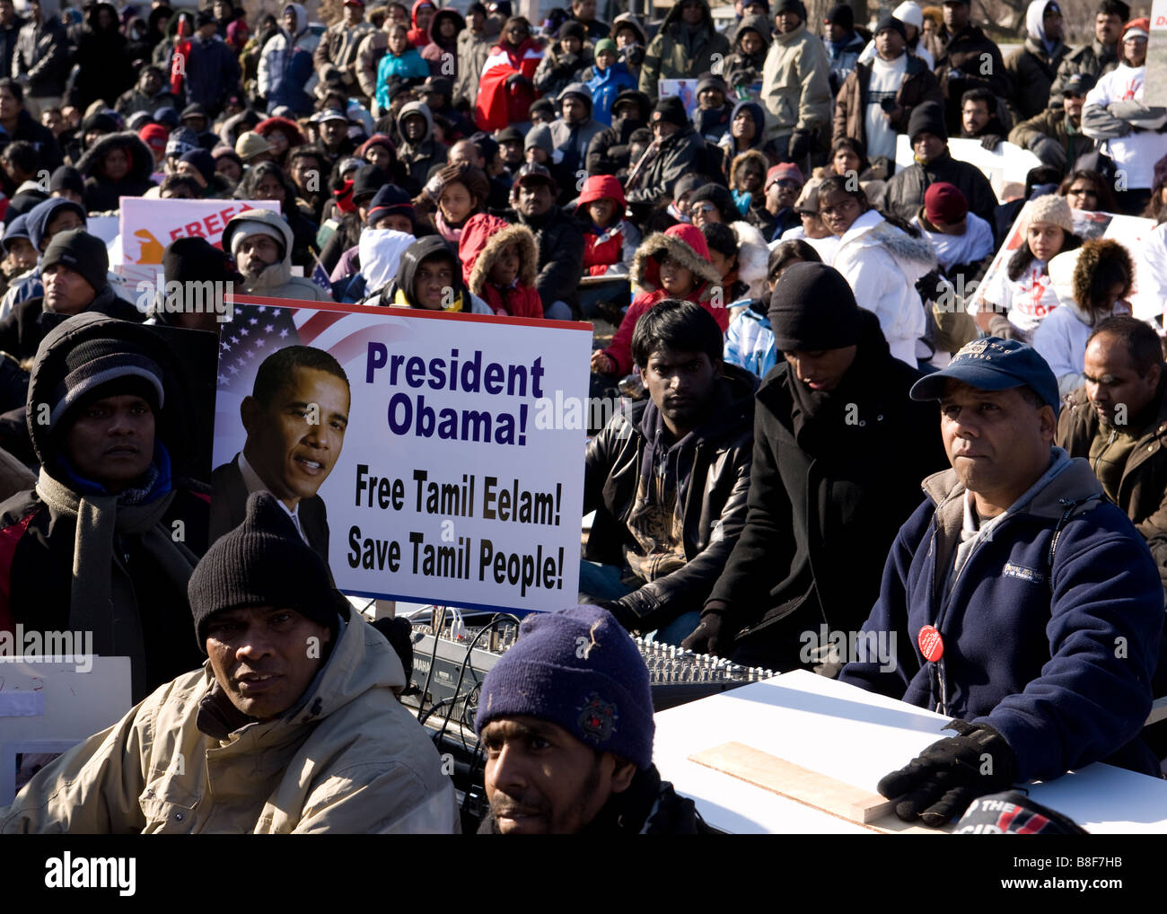 Protestkundgebung des tamilischen Volkes - Washington, DC USA Stockfoto
