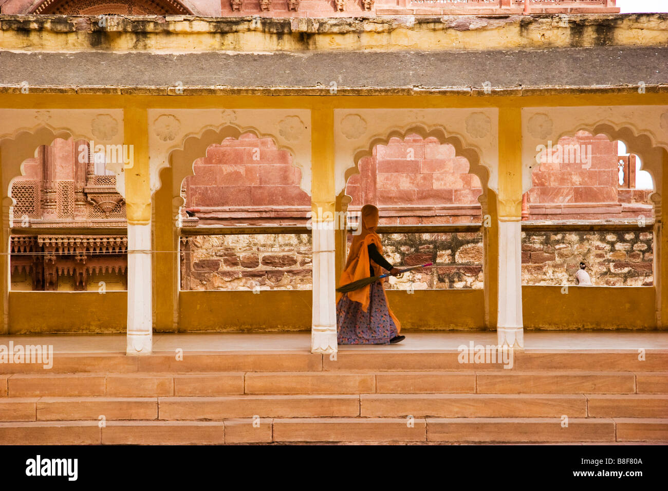 Indische Frau Jodhpur Rajasthan Indien Stockfoto