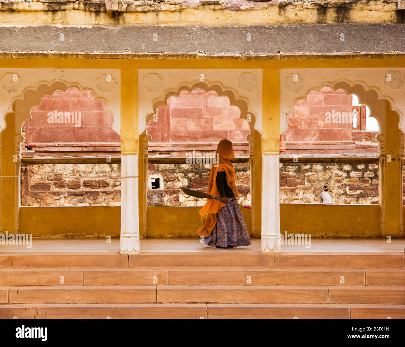 Indische Frau Jodhpur Rajasthan Indien Stockfoto