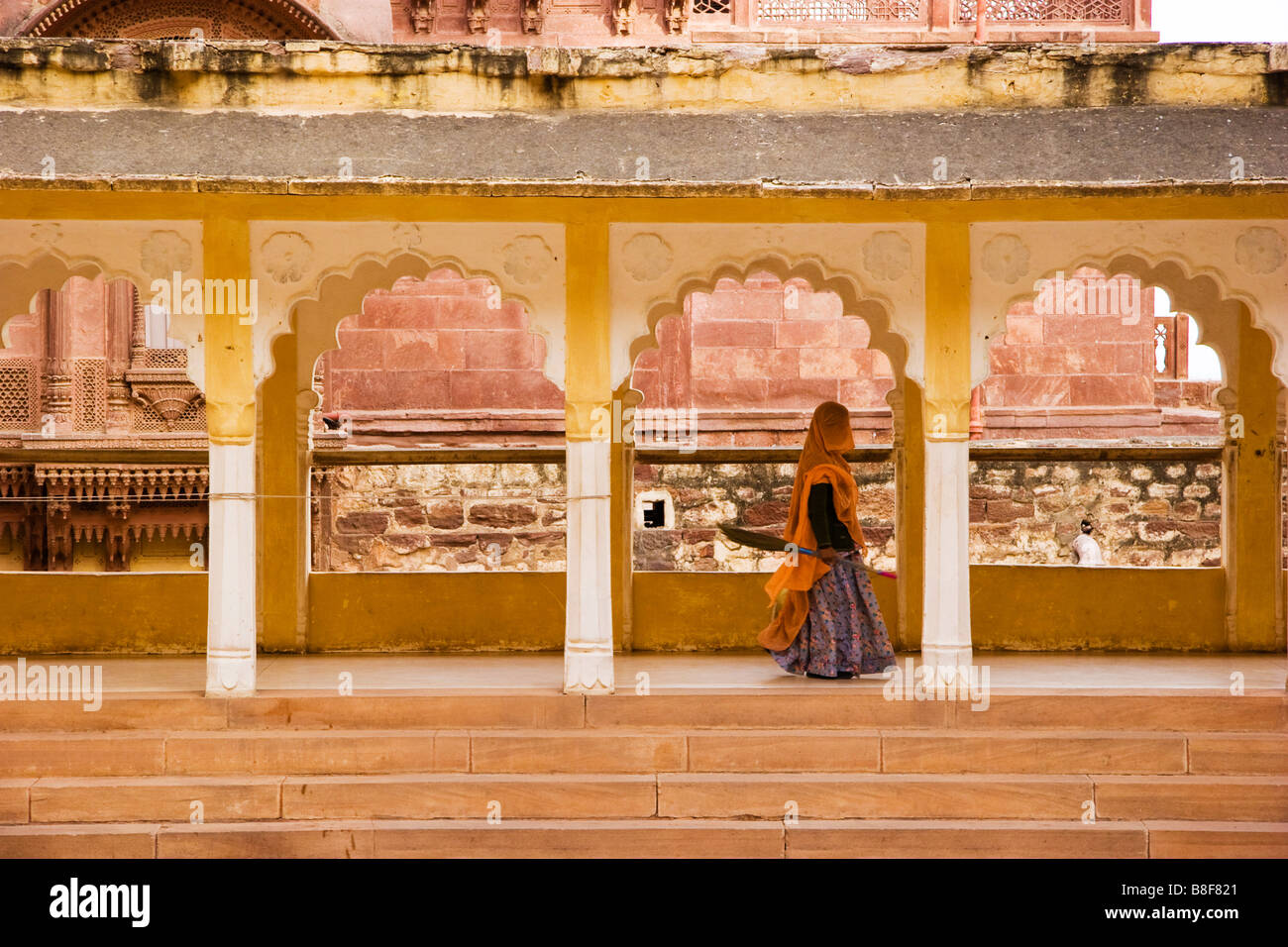 Indische Frau Jodhpur Rajasthan Indien Stockfoto