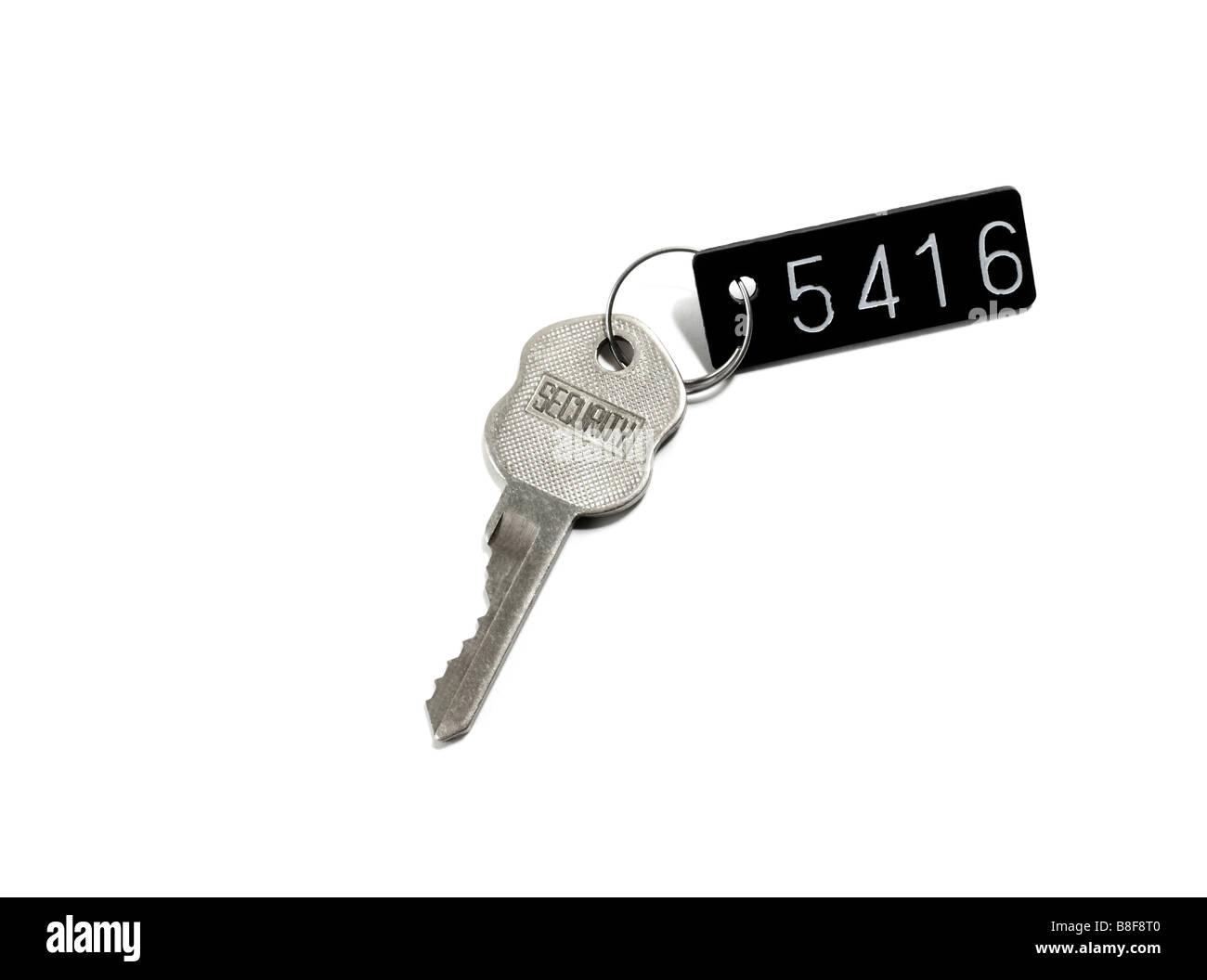 Sicherheitsschlüssel Deposit Box und tag Stockfoto