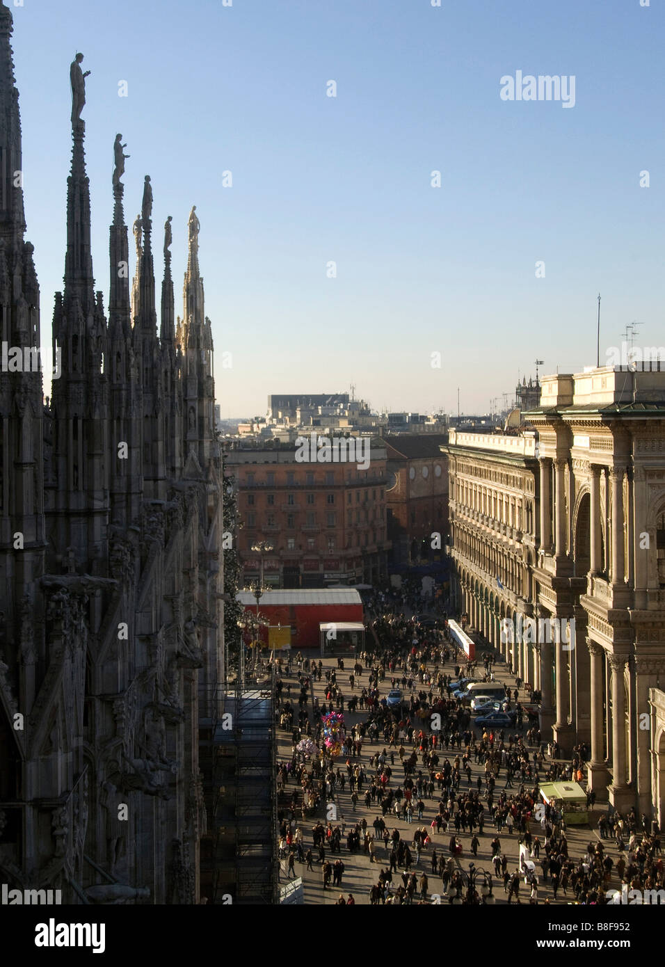 Piazza del Duomo Mailand Lombardei Stockfoto