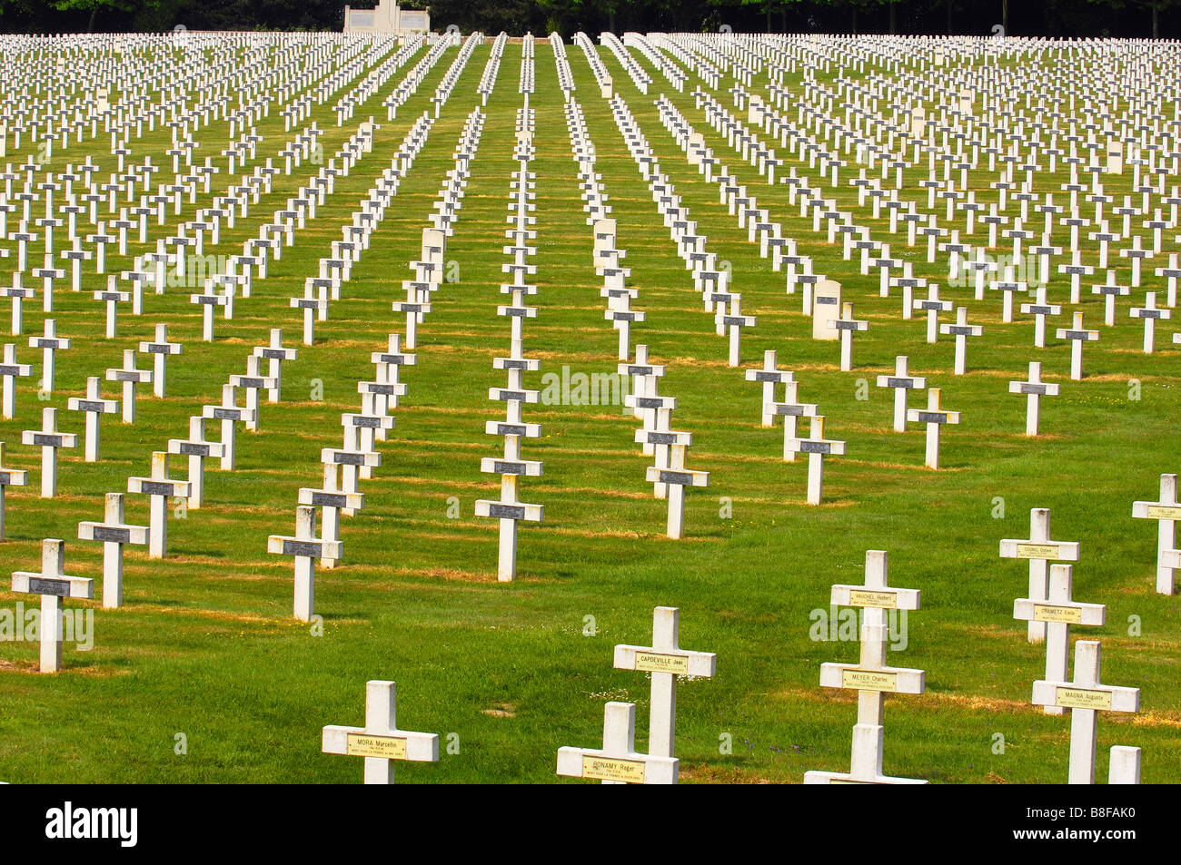 La Targette französischen ersten Weltkrieg Friedhof Pas De Calais Somme Tal Frankreich Stockfoto