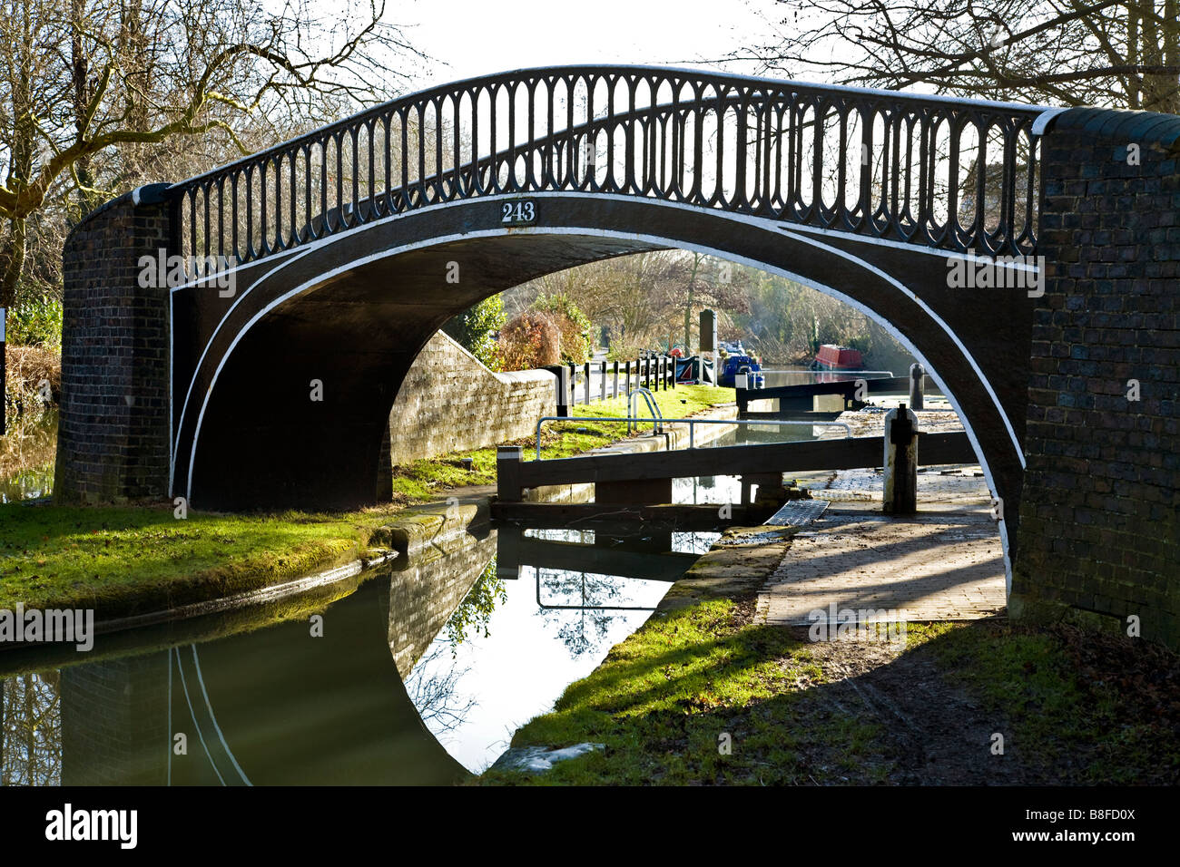 ISIS-Sperre auf der Oxford Canal, England, UK Stockfoto