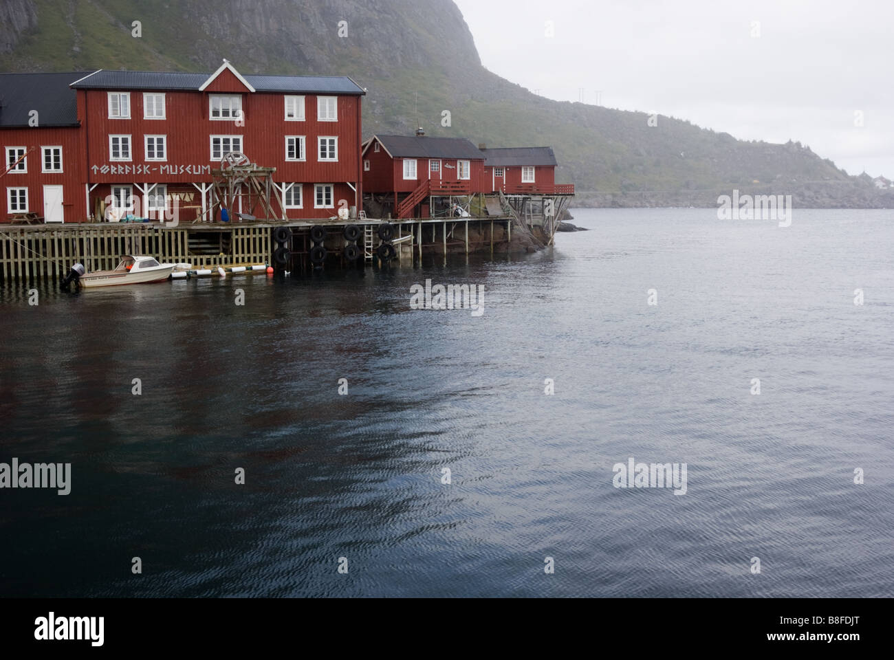 Lofoten Stockfisch Museum in Å, Fischerdorf auf Moskenesøya Island, Lofoten Inseln, Nordland, Norwegen, Skandinavien, Europa Stockfoto