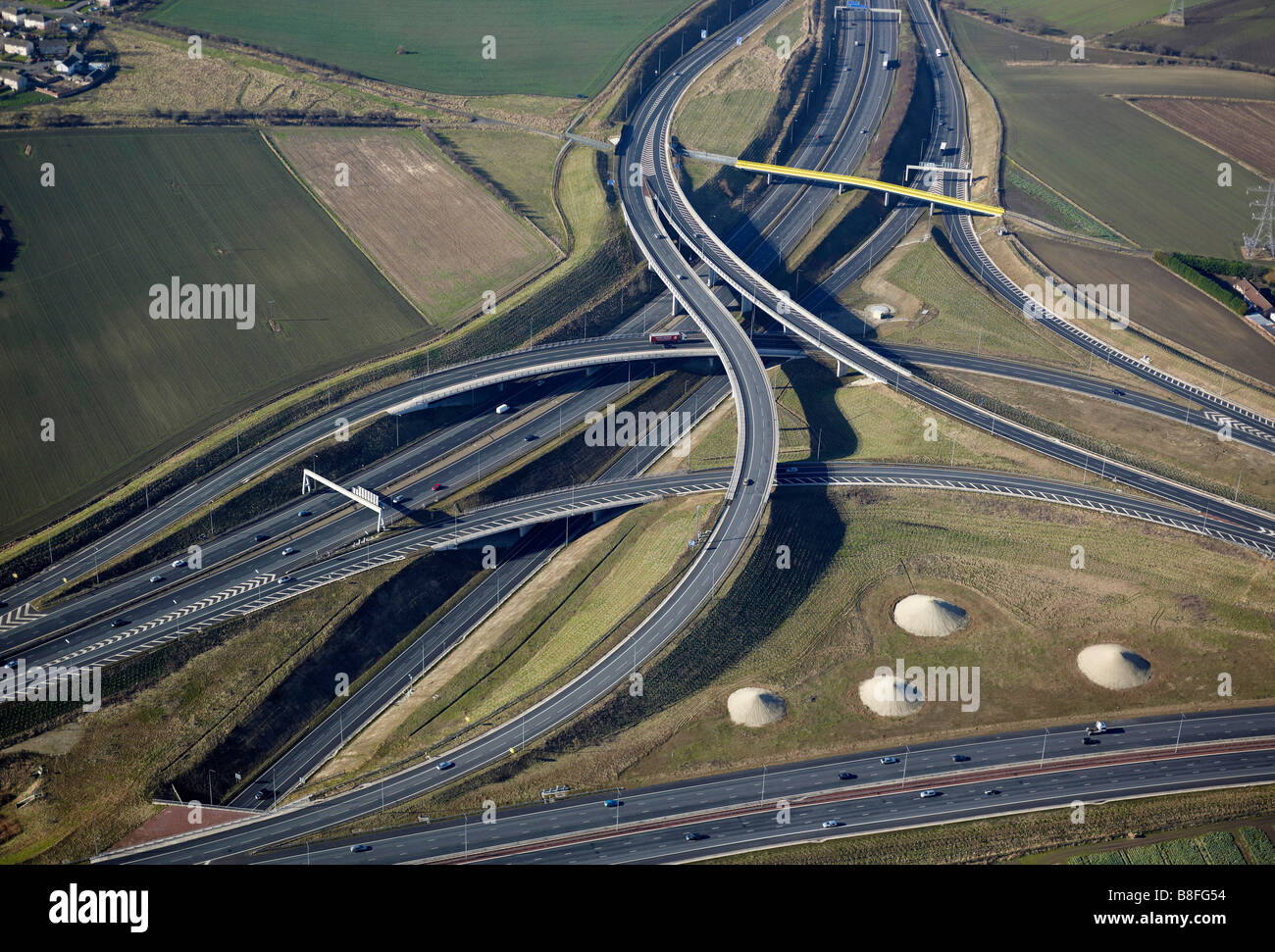 Autobahn A1-M62 Austausch Ferrybridge, West Yorkshire, Nordengland Stockfoto