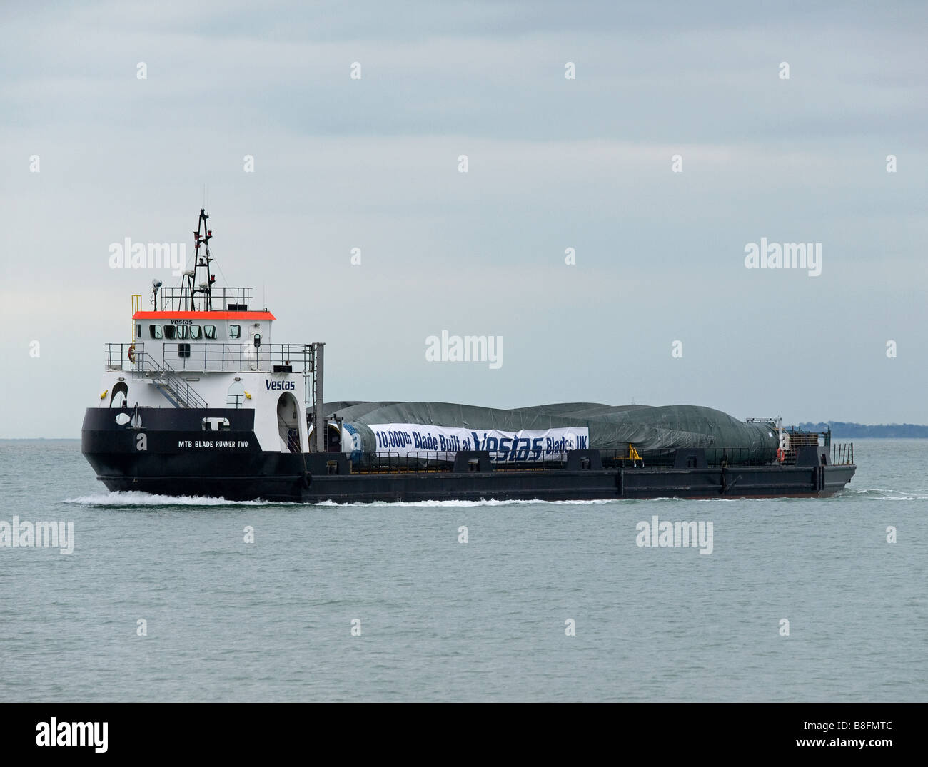 Blade Runner 2 Versand 10000. Wind Turbinenschaufel hergestellt in der Vestas Blades UK-Anlage in Cowes Isle Of Wight Stockfoto