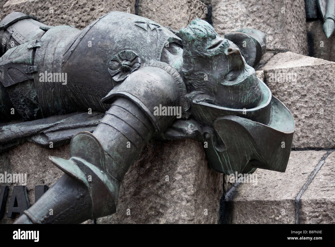 Details zu Grunwald-Denkmal der gefallenen Ulrich von Jungingen. Krakau, Polen Stockfoto