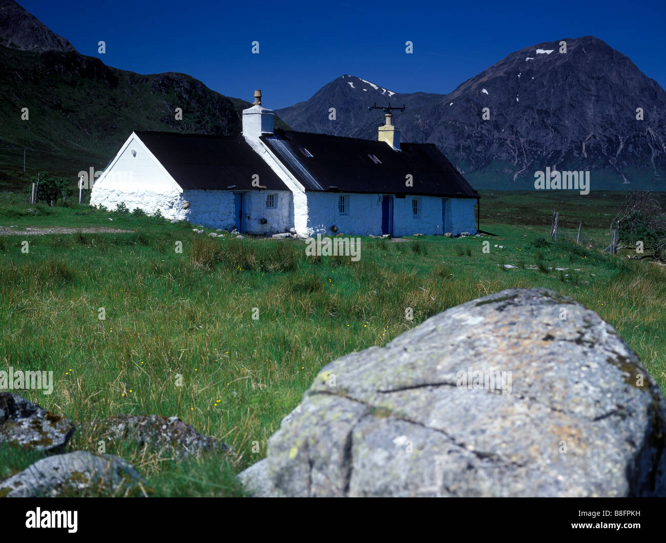 Black Rock Cottage, der Womens SMC-Hütte, Glencoe Stockfoto