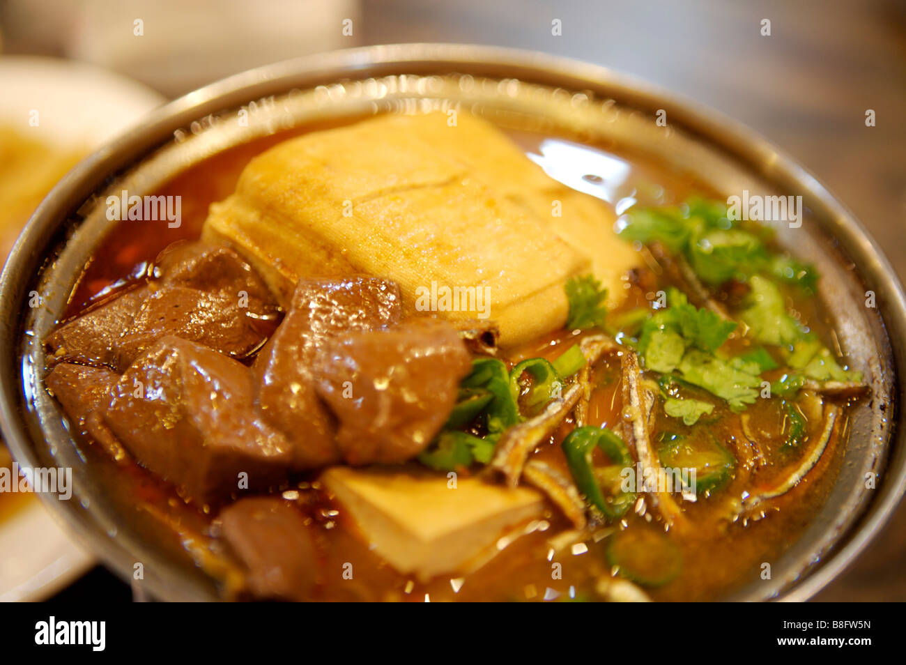Nahaufnahme von stinky tofu Stockfoto