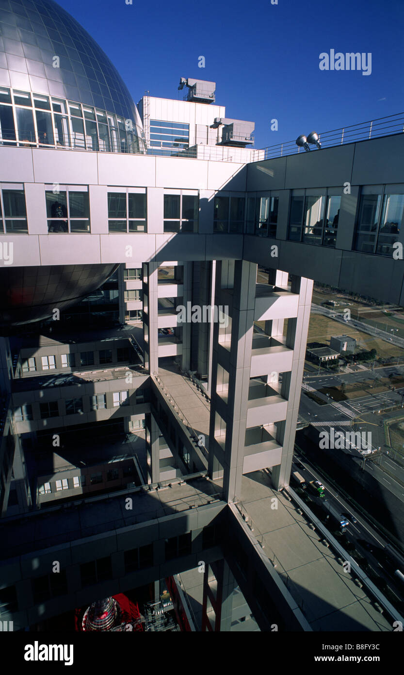 Japan, Tokio, Odaiba, Fuji Television Building, Architekt Kenzo Tange Stockfoto