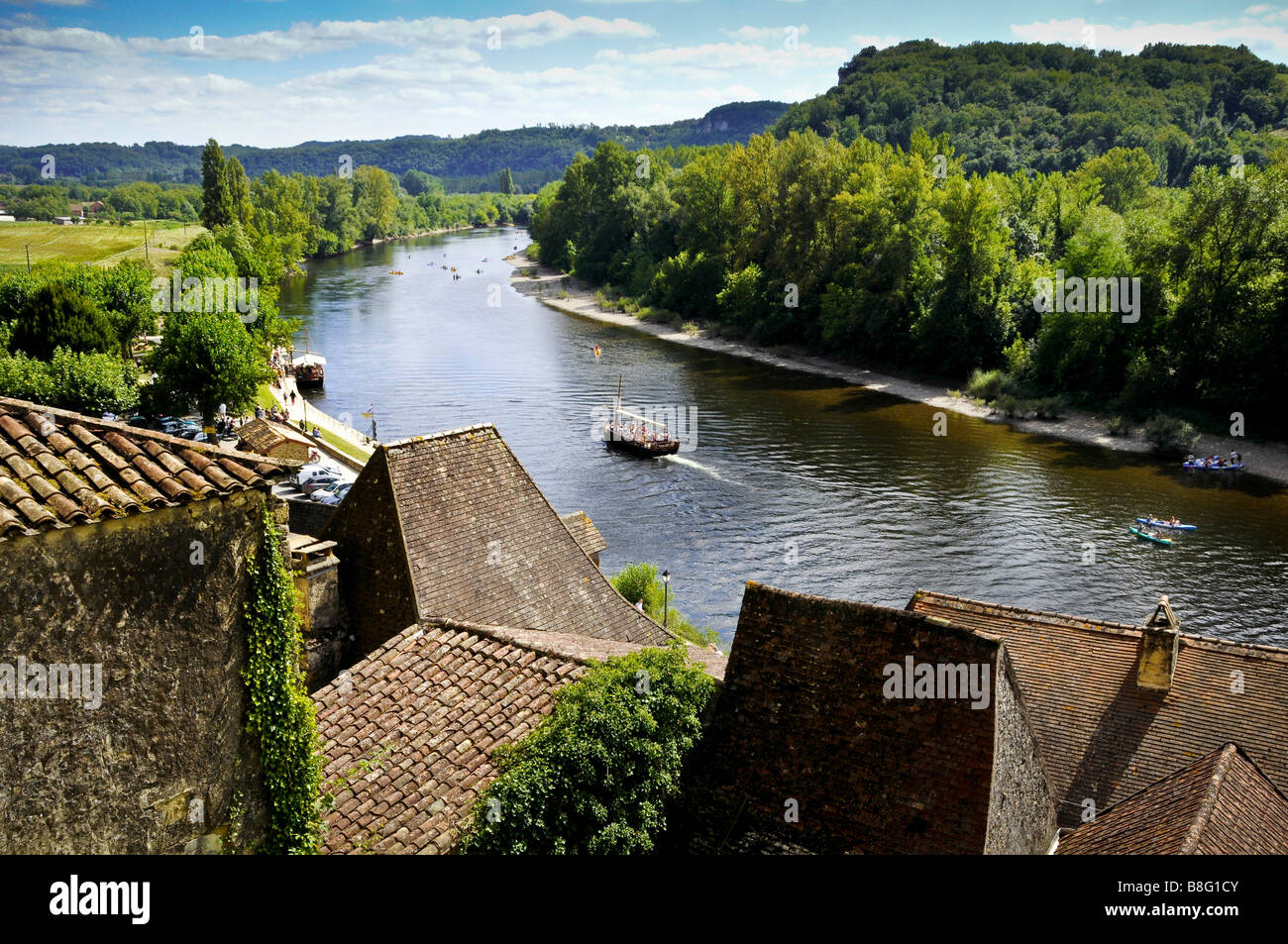 Der Dordogne Frankreich La Roque-Gageac Stockfoto