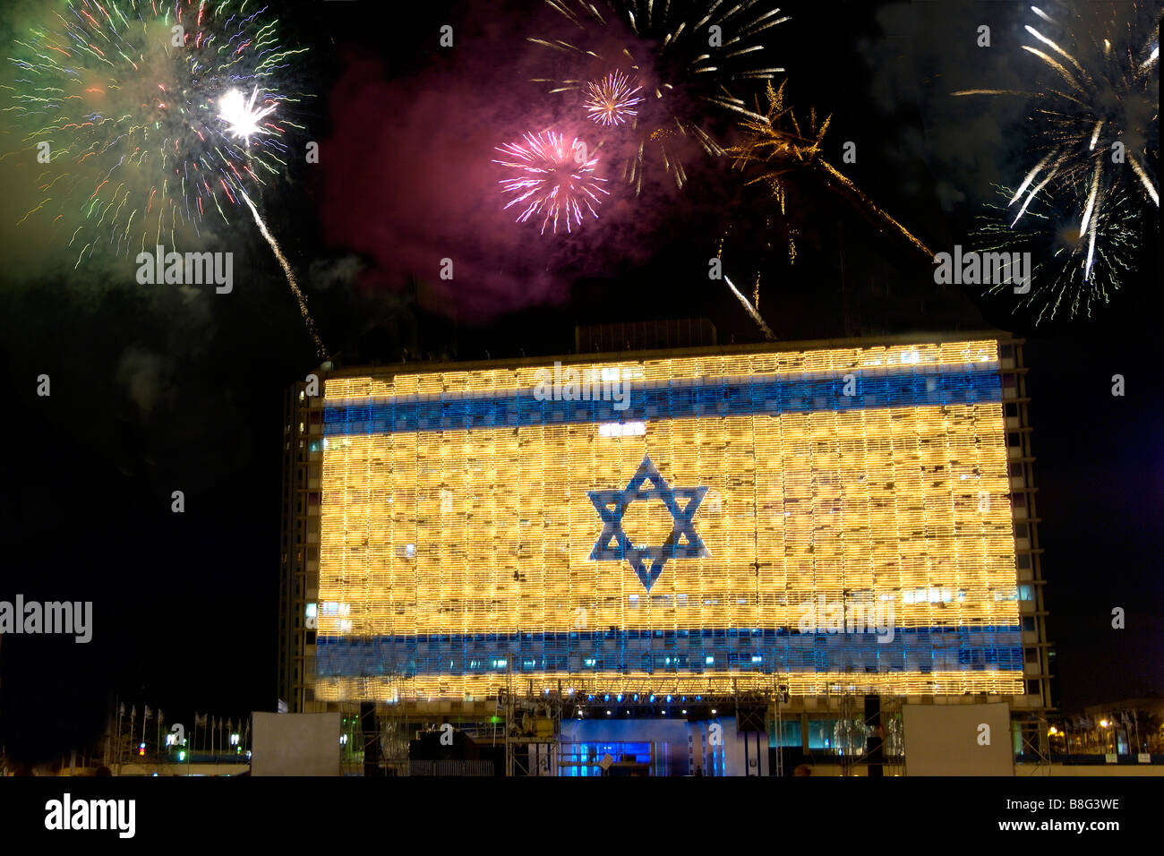 Independence Day Israel Tel Aviv gemeinsame Gebäude Stockfoto