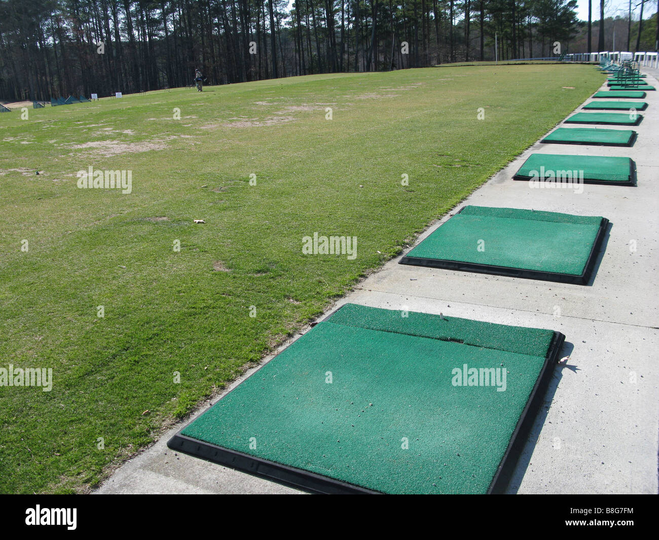 Driving-Range auf öffentlichen Golfplatz in Atlanta, USA Stockfoto