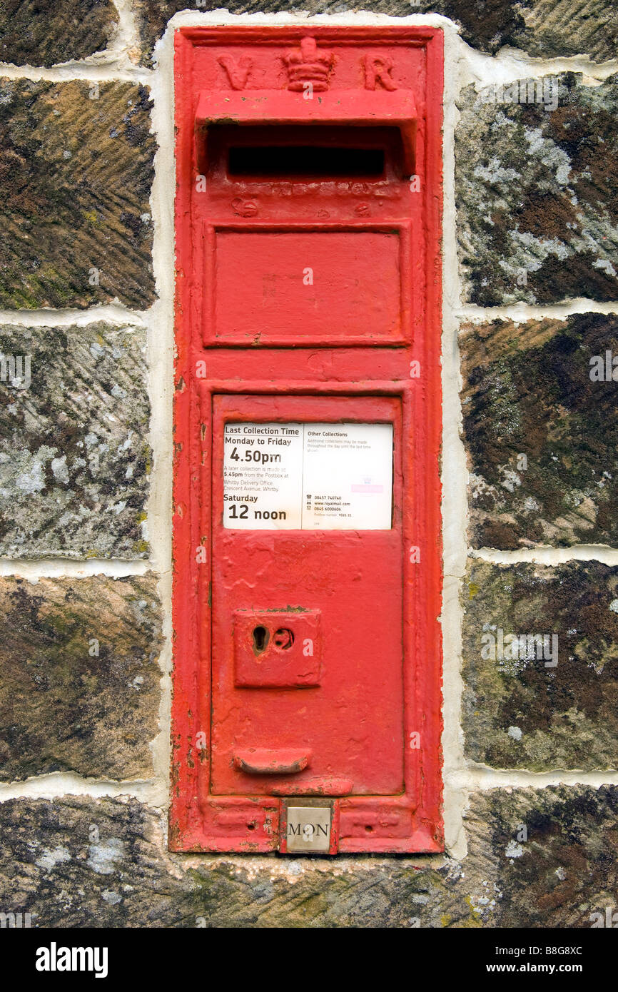 Viktorianische Wallbox YO21 31, wenig Fryup Dale, North York Moors Stockfoto