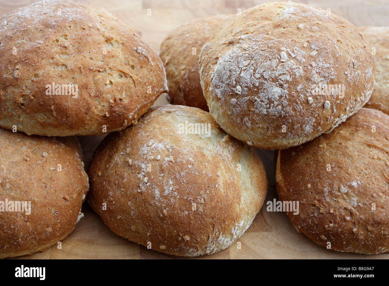 Rustikale Brötchen Stockfoto