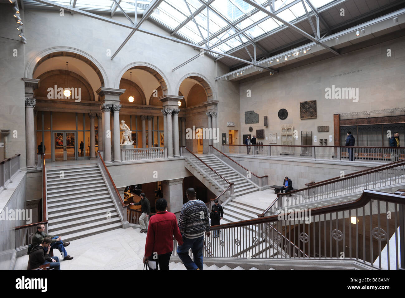 The Art Institute of Chicago Illinois Grand Staircase Stockfoto