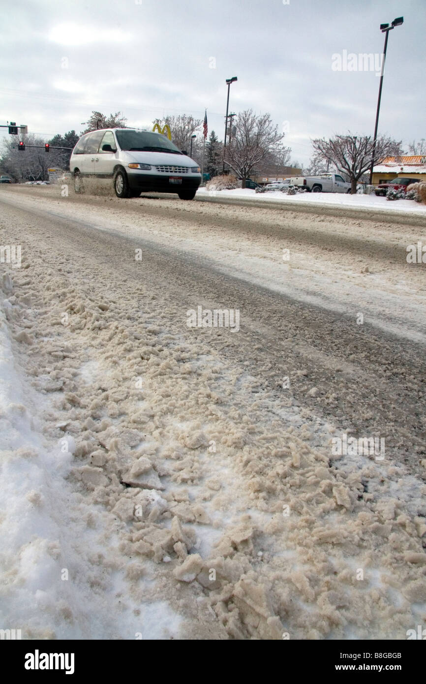 Winter in Boise, Idaho USA fahren Stockfoto