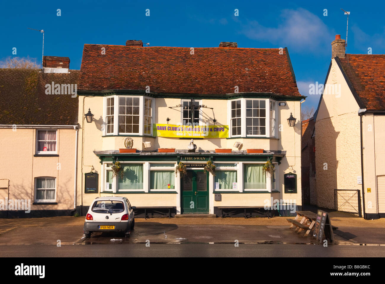 Das Swan Inn Gasthaus Pub in Long Melford, Suffolk, Uk Stockfoto