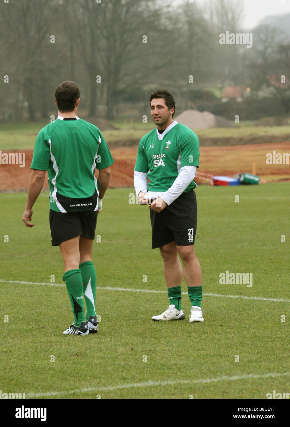 Walisischen Rugby Union Training Boden Hensol Vale von Glamorgan South Wales GB UK 2009 Stockfoto