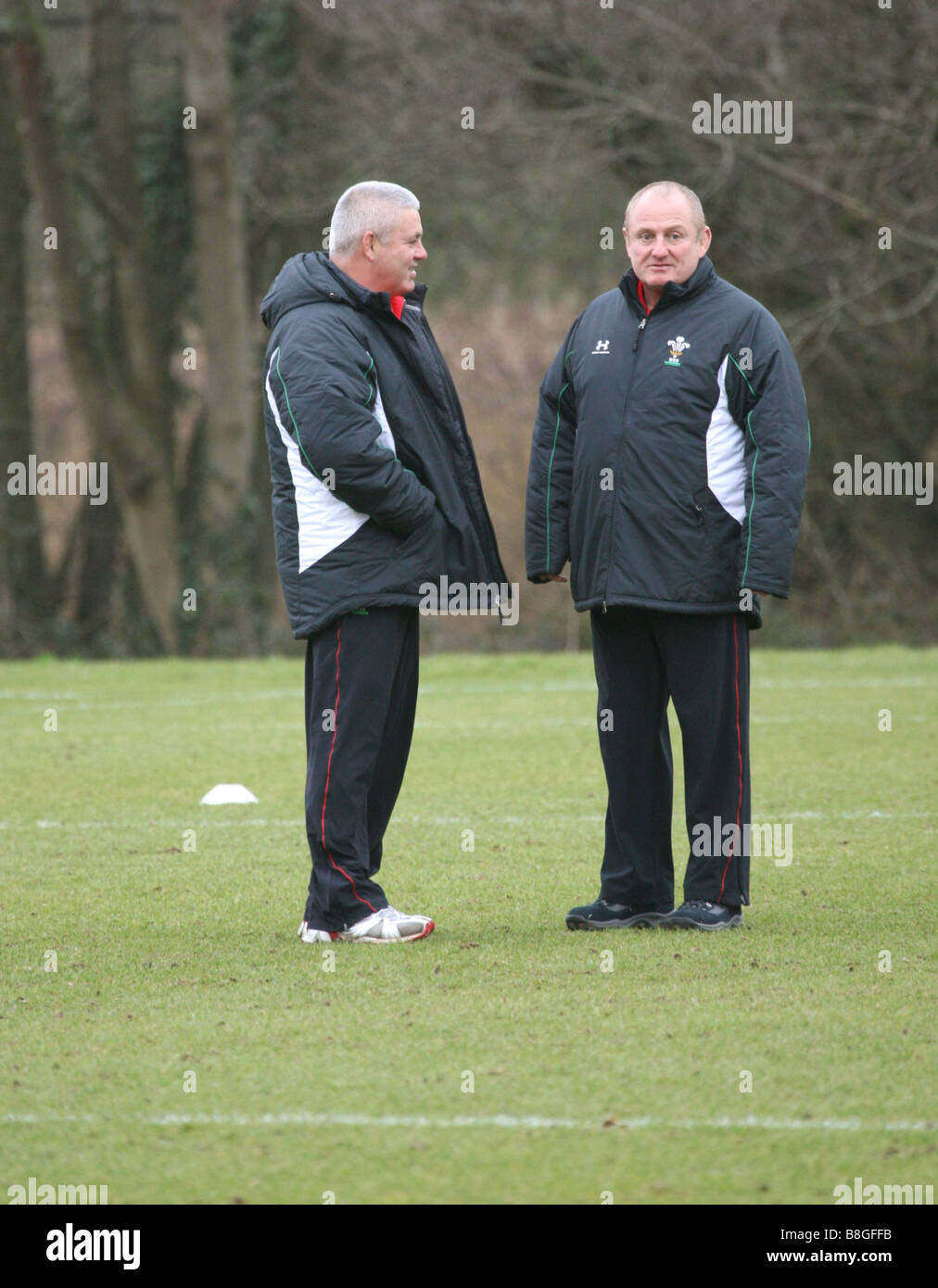 Walisischen Rugby Union Training Boden Hensol Vale von Glamorgan South Wales GB UK 2009 Stockfoto