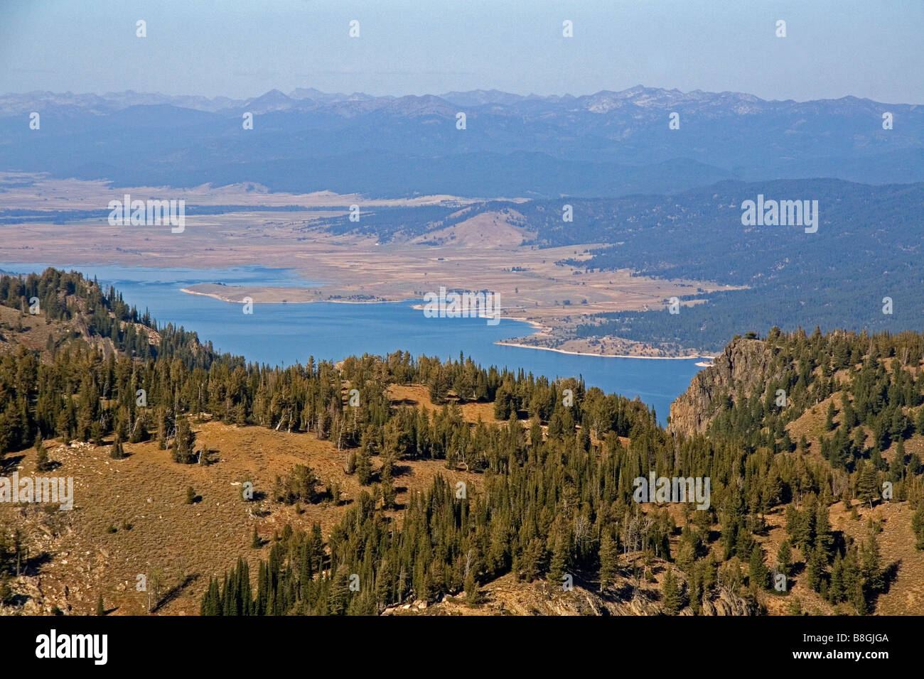 Ein Blick auf Cascade See von West Mountain Valley County Idaho Stockfoto