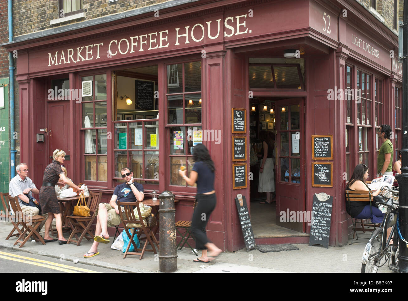 Kaffeehaus Spitalfields Markt Stockfoto