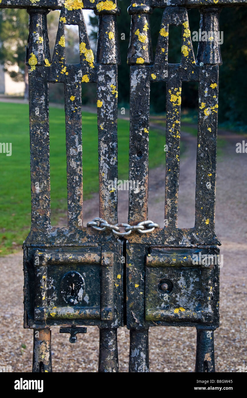 Verschlossenen Pforte zu Syon Park, West London, England, UK Stockfoto