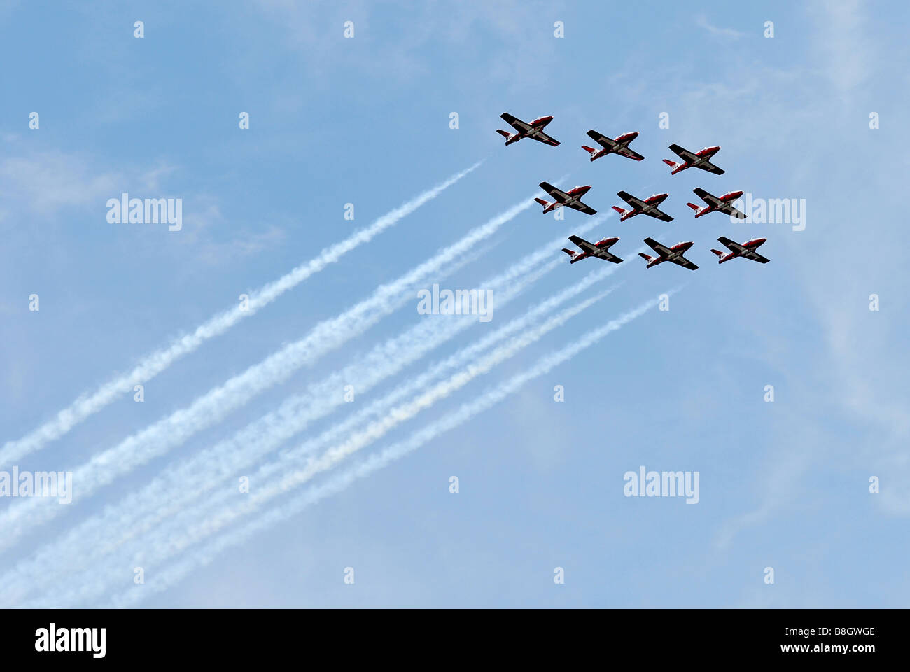 Die Snowbirds Demonstration Team 431 Squadron ist ein kanadisches Symbol, bestehend aus Mitgliedern der kanadischen Streitkräfte dienen. Stockfoto