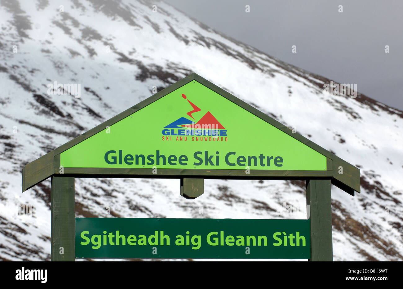 Glenshee Ski-Zentrum im Cairngorm National Park in Schottland Februar 2009 Stockfoto