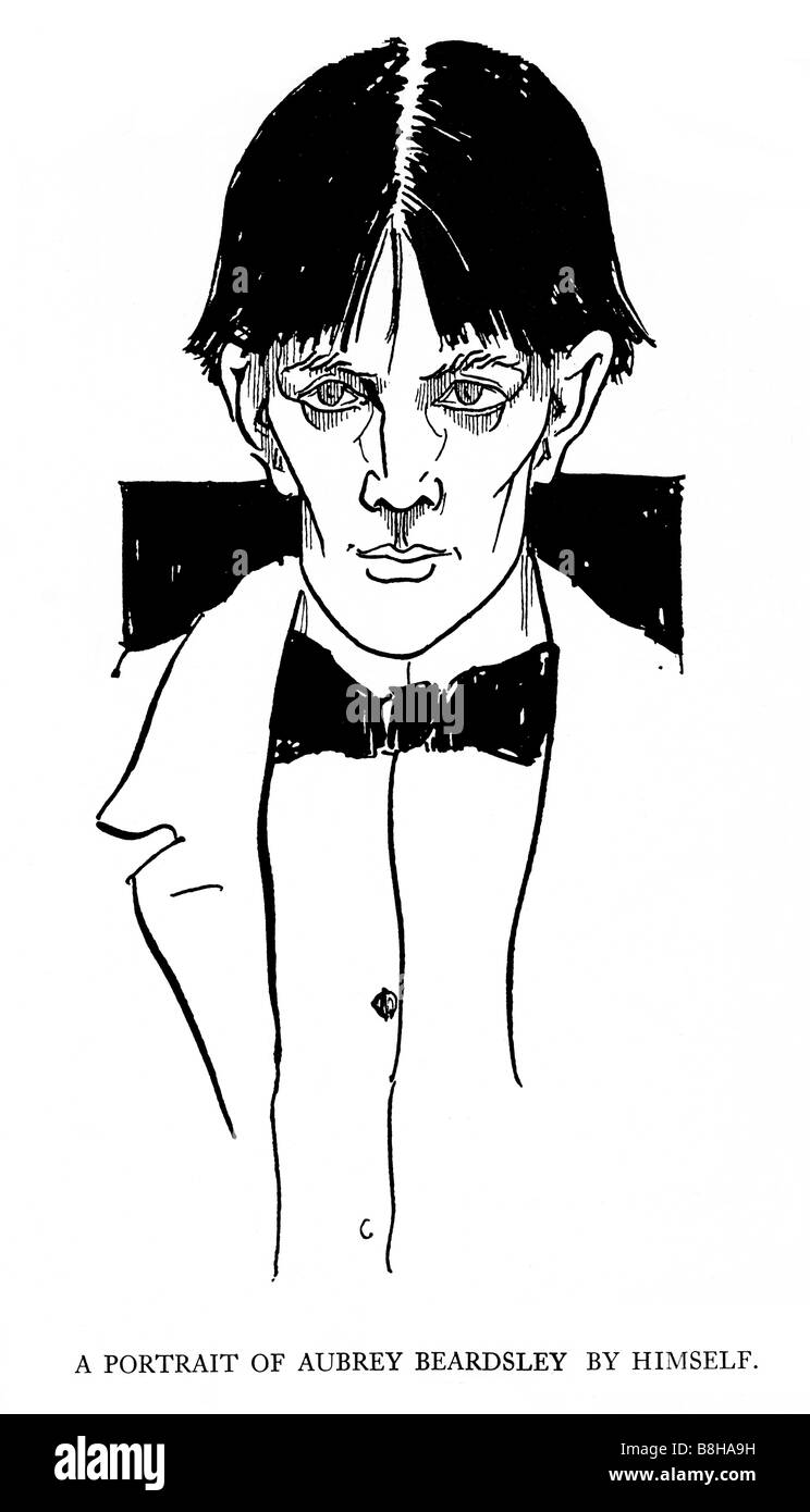 Aubrey Beardsley Self Portrait eine Abbildung der Illustrator aus dem Jahr 1896 sicher Stockfoto