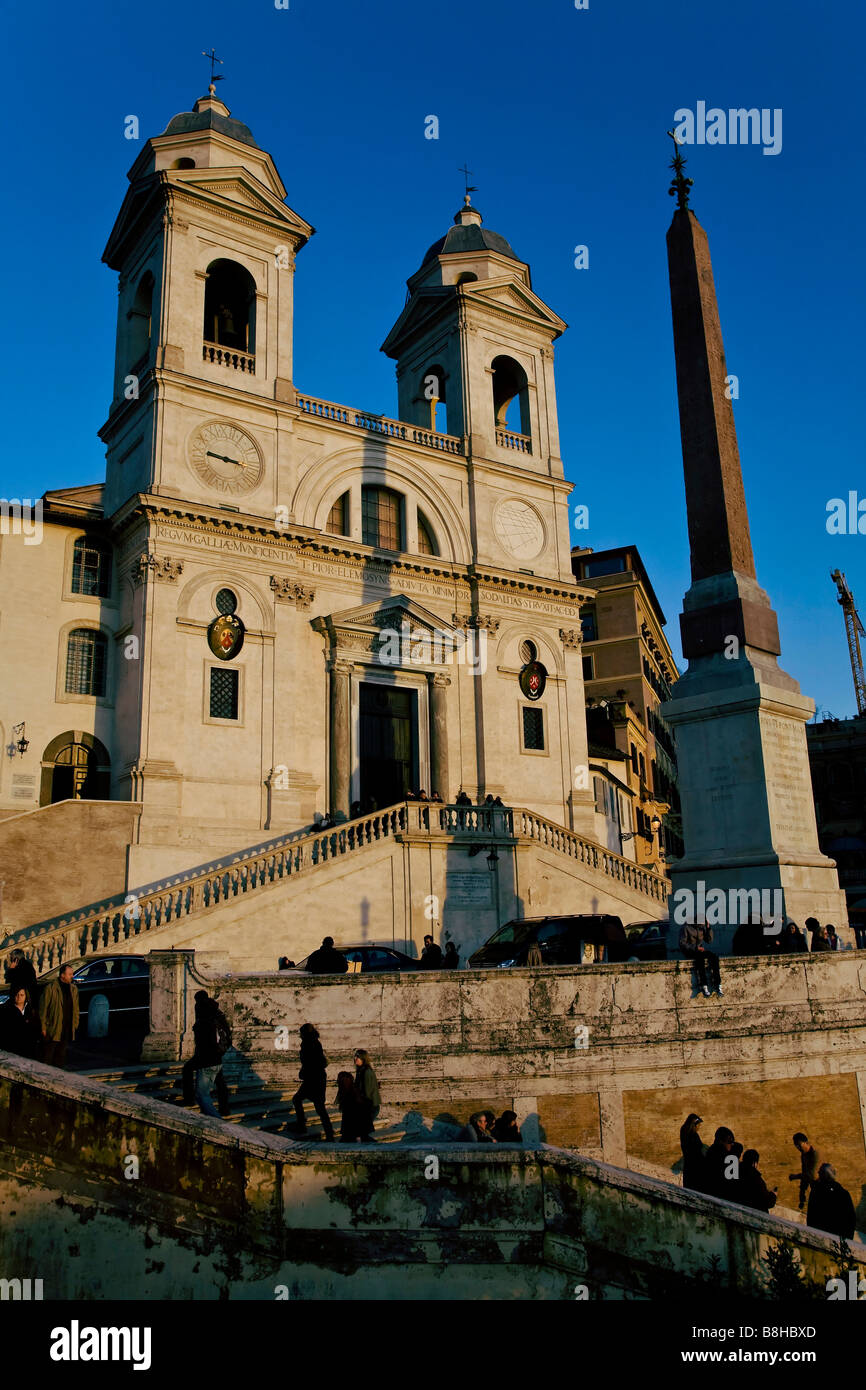 Rom spanische Schritte Piazza di Spagna Trinita dei Monti Stockfoto