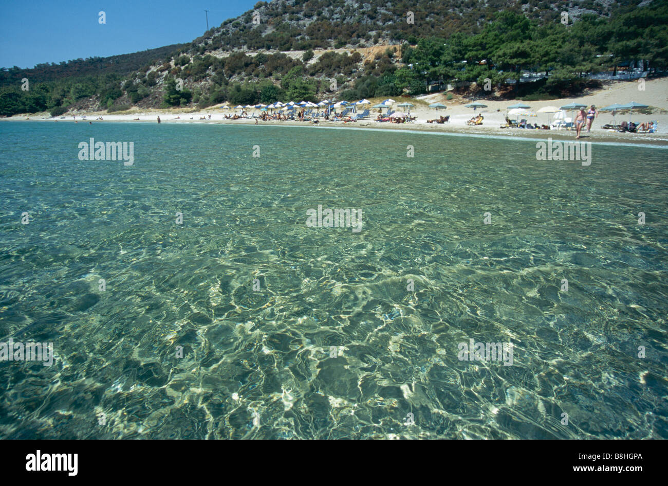 Samos Insel Dodekanesen Griechenland Psili Ammos Strand Stockfoto
